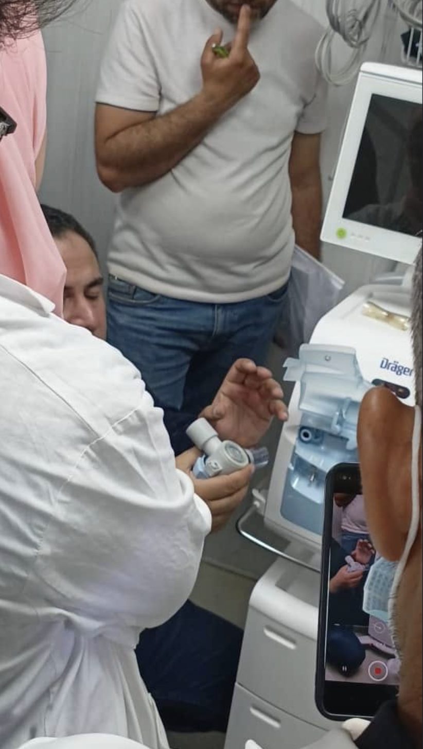 Hands-on training with the clinical team at Daraa Hospital